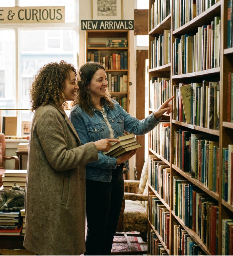 Women browsing in bookshop
